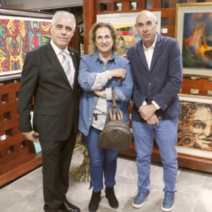 Billy Reynoso, Cristina Rojas y Antonio Núñez Tesorero del Parque España